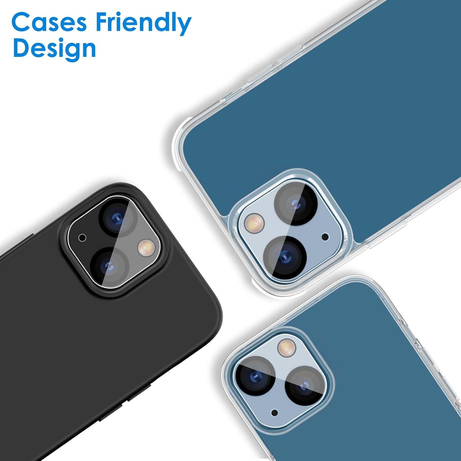 6.1-Inch & 5.4-Inch Camera Lens Protector, 3-Pack, 9H Tempered Glass
