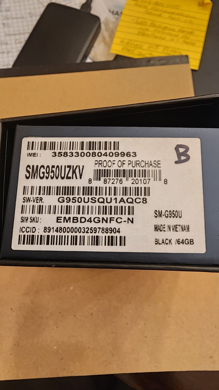 Samsung Galaxy S8 64GB Verizon SM-G950U Midnight Black
