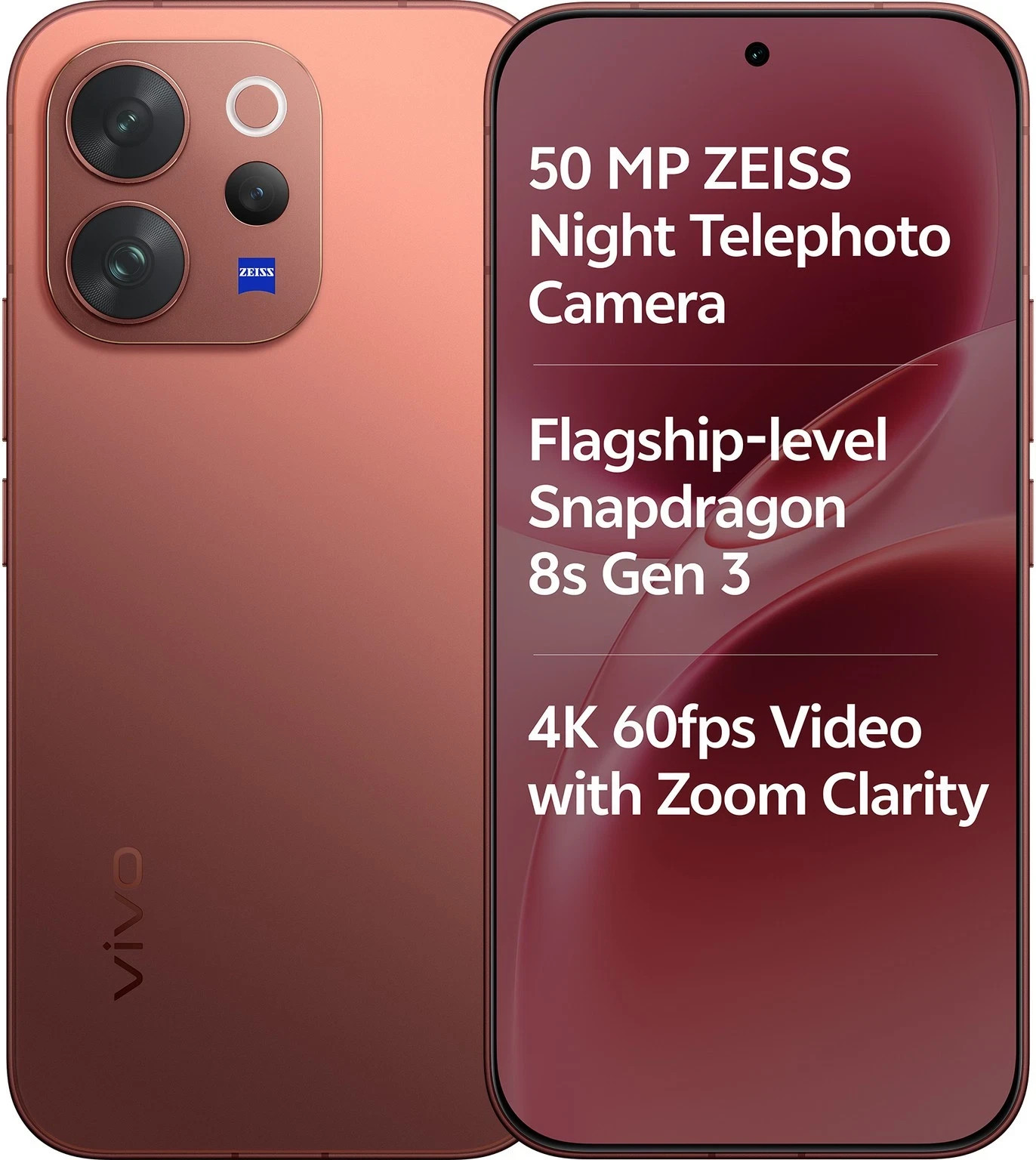 Vivo V70 5G (12GB+256GB Red ) Snapdragon® 7 Gen 4 Processor Global Version.