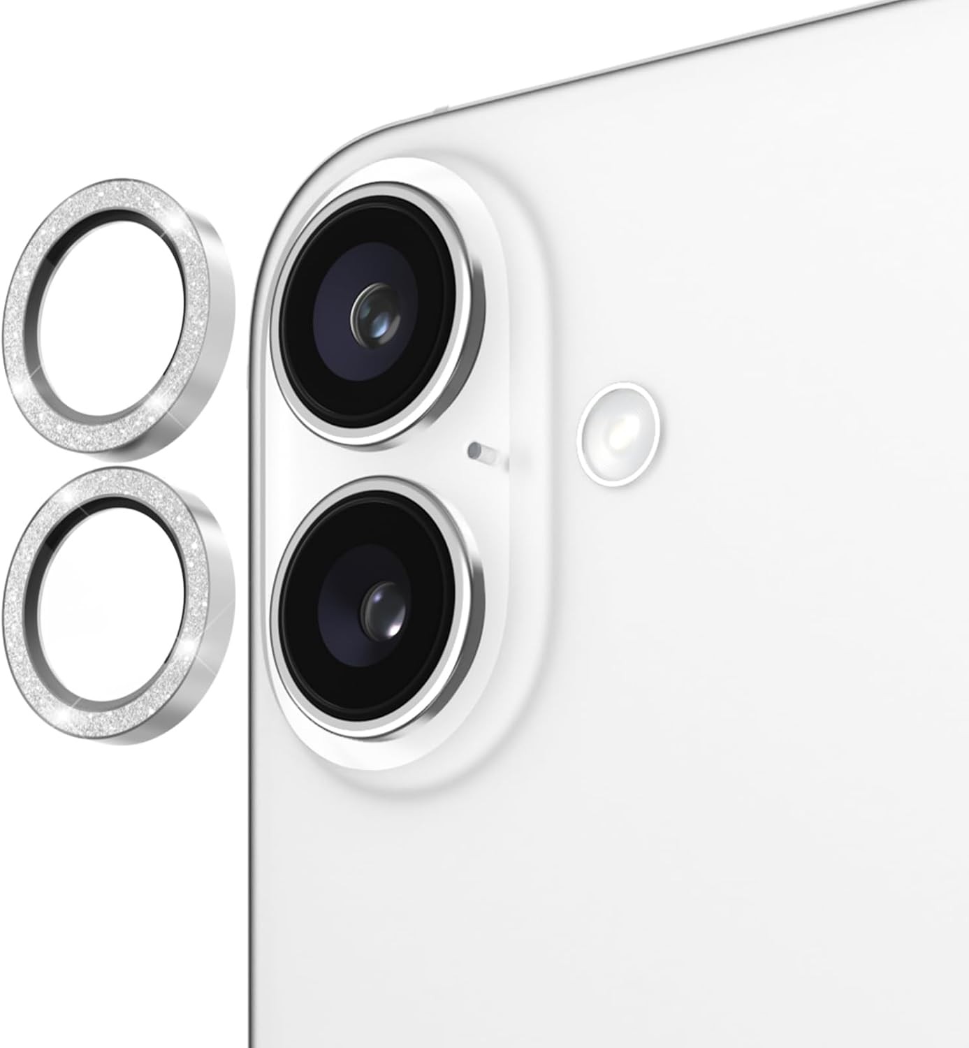 Camera Lens Protector with Aluminum Twinkle Rings for iPhone 16/16 Plus