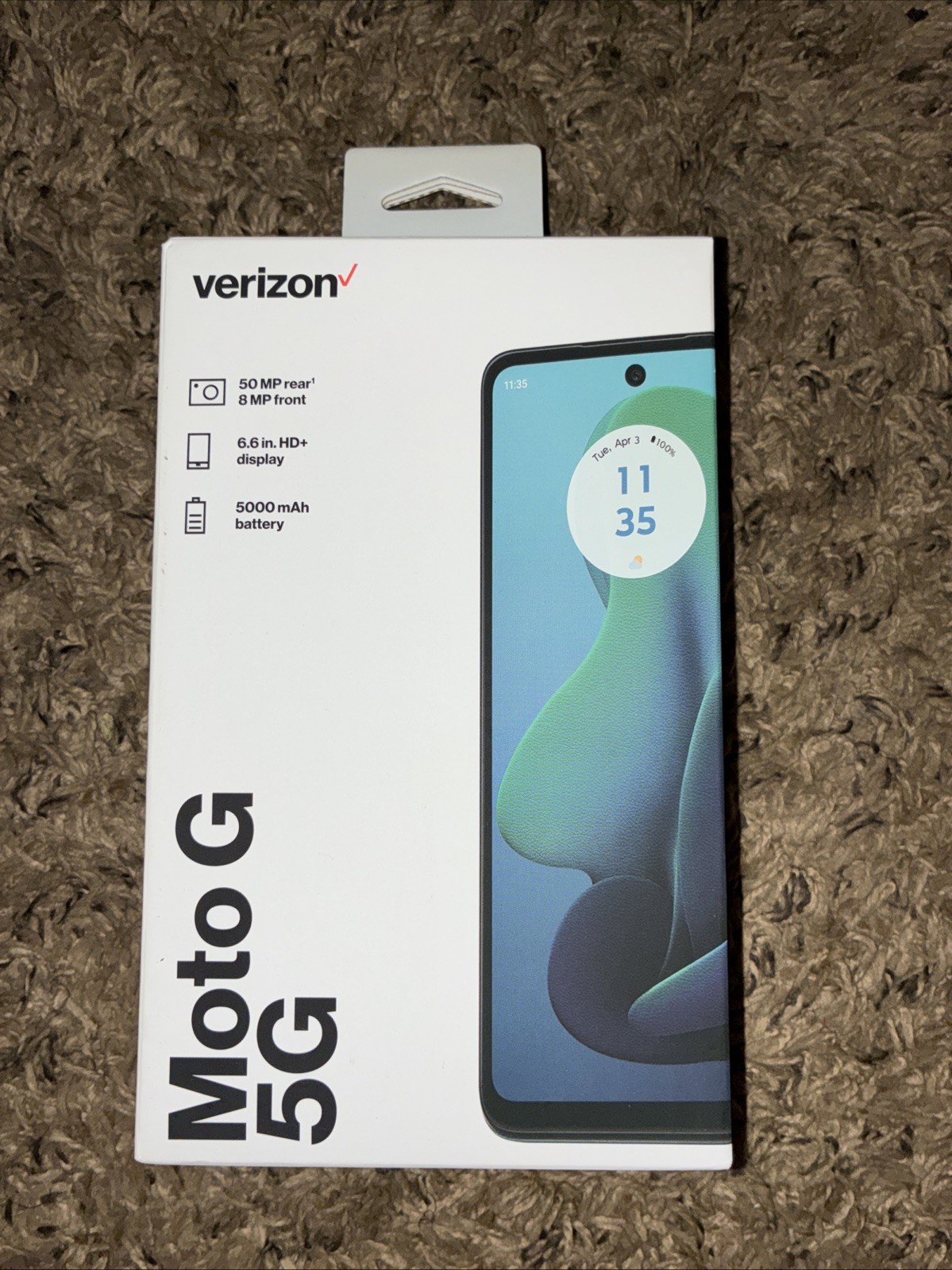 NEW Verizon Motorola Moto G 5G 128GB 4GB RAM Prepaid Smartphone Sage Green 🔒