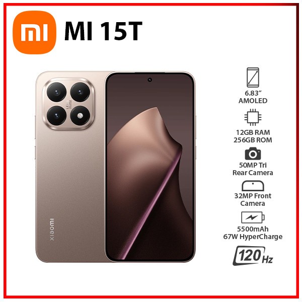 (New) Xiaomi 15T 5G 12GB+256GB ROSE GOLD Dual SIM Unlocked Android Cell Phone