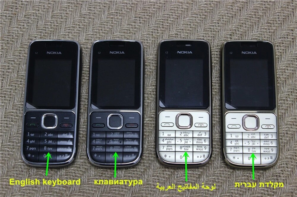 New Original Nokia C2-01 Unlocked Hebrew English keyboard GSM Mobile Cellphone