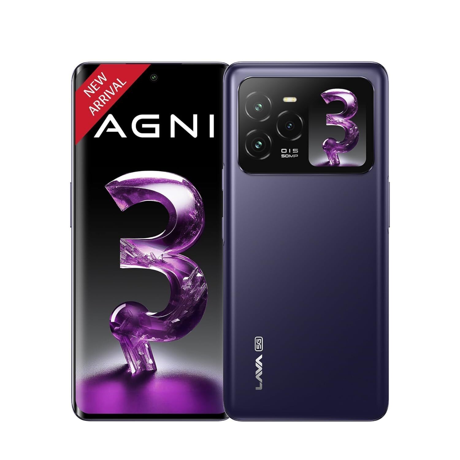 Lava Agni 3 5G (Heather 8GB+256GB)Dimensity 7300X 50MP AI Camera Global Version.
