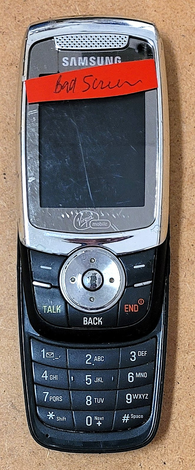 Samsung Slash SPH-M310 – Black and Silver ( Virgin Mobile ) CDMA Slider Phone