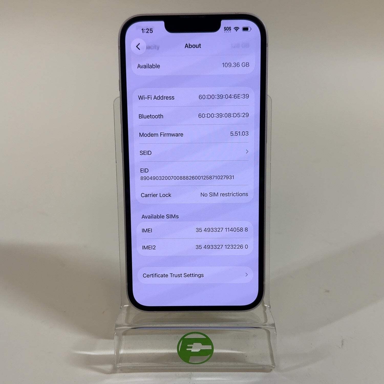 Unlocked Apple iPhone 13 128GB 26.5 Starlight ML953LL/A