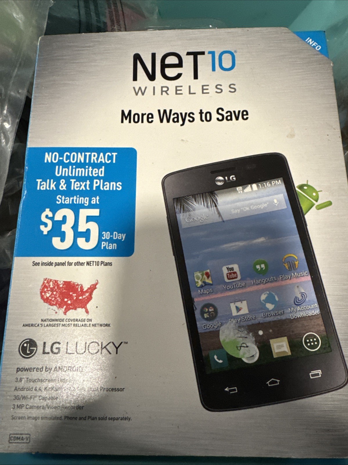 NEW LG Optimus Fuel Net10 Wireless Smart Phone (Android) Sold As Is Untested