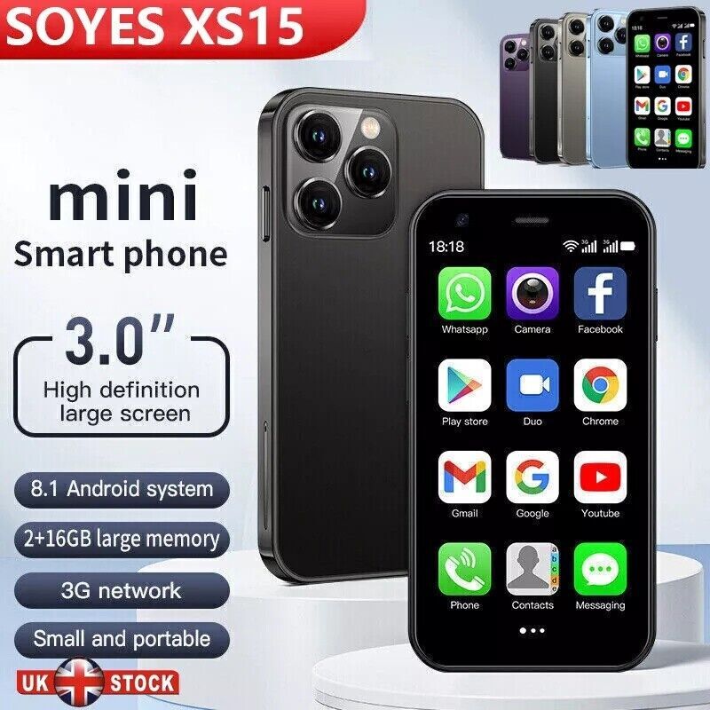 SOYES XS15 Mini SmartPhone Android 8.1 3.0inch Display 2GB+16GB Dual SIM Phone