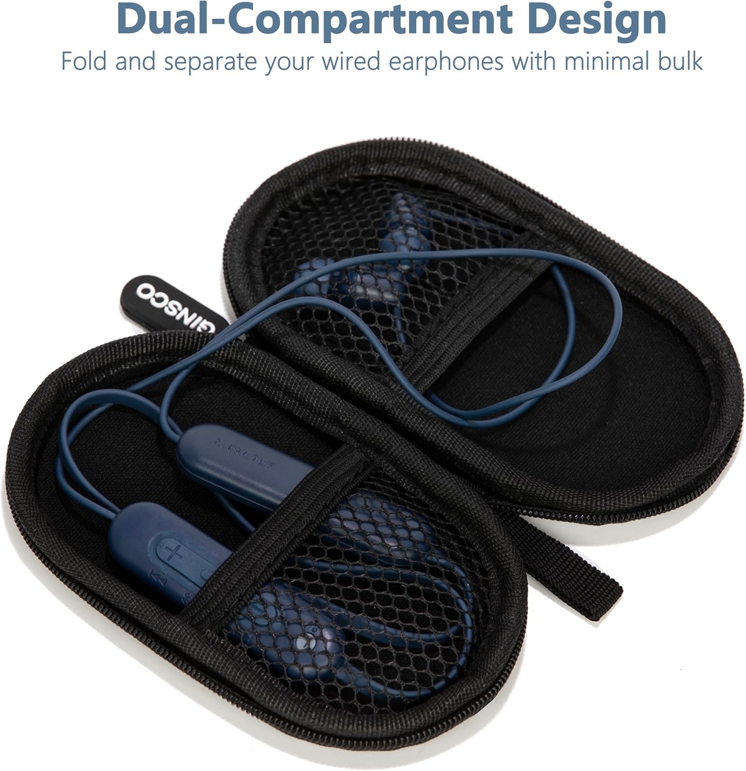 Mini-Portable Case for Apple EarPods Headphones Wired Ear Buds/Samsung Galaxy Ea