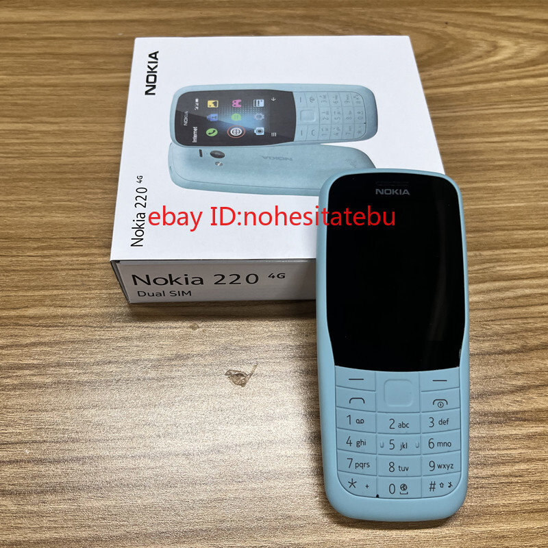 Nokia 220 4G FM radio Bluetooth 0.3MP 24MB 16MB RAM Unlocked cell Phone Dual SIM
