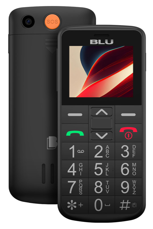 BLU Joy 4G Dual SIM GSM Unlocked Senior Big Button Dumb Phone – Black – New