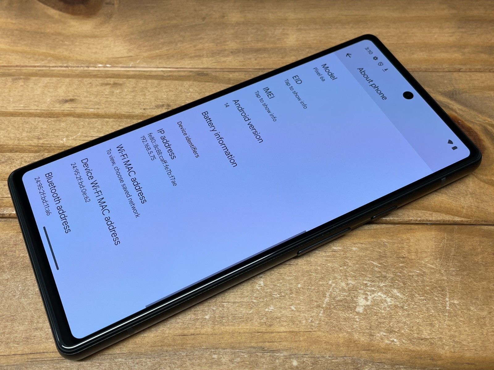 Google Pixel 6a – 128 GB – Charcoal (Factory Unlocked) Great Cond – 99% Bat.