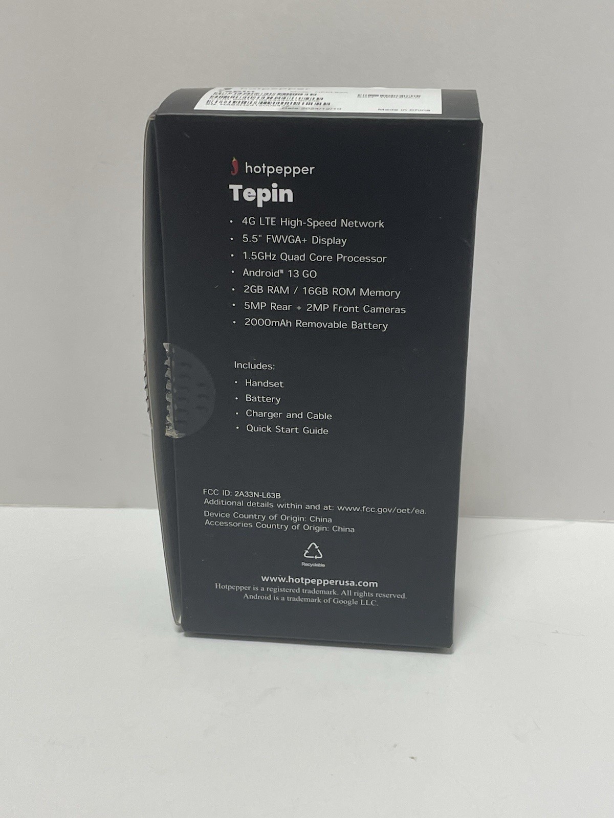 Hot Pepper Tepin 4G LTE Smartphone HPPL63A-H Unlocked