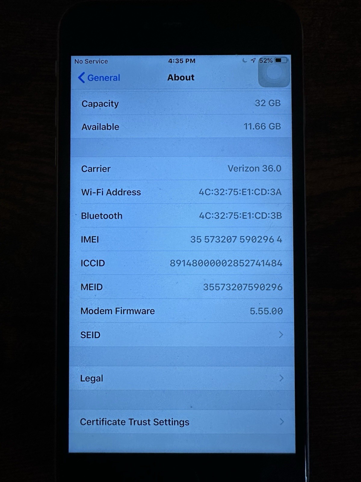 Apple iPhone 6s Plus 32GB Black Unlocked (Verizon) 5.5in MN382LL/A