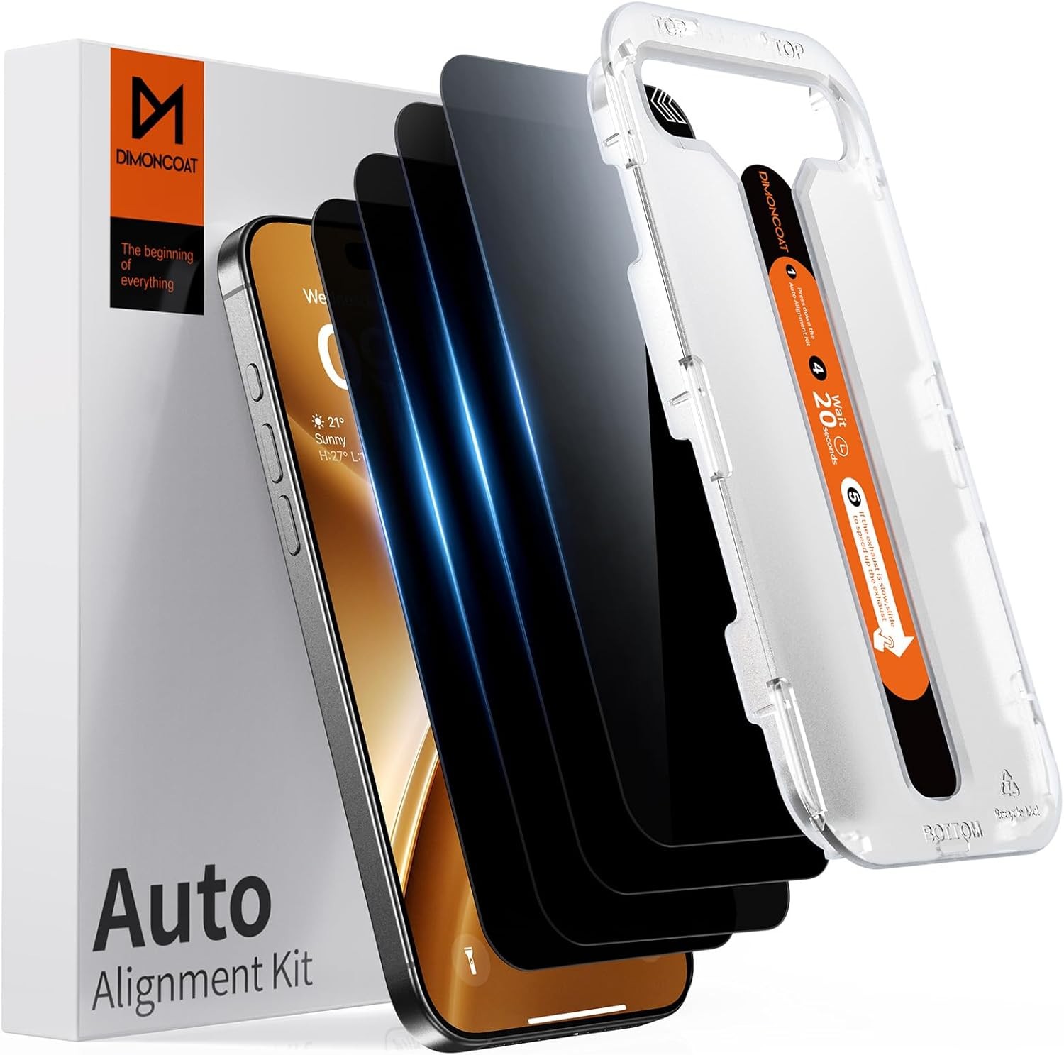 4PCS Privacy Screen Protector & Tempered Glass Film for iPhone 14 Pro Max 6.7 In