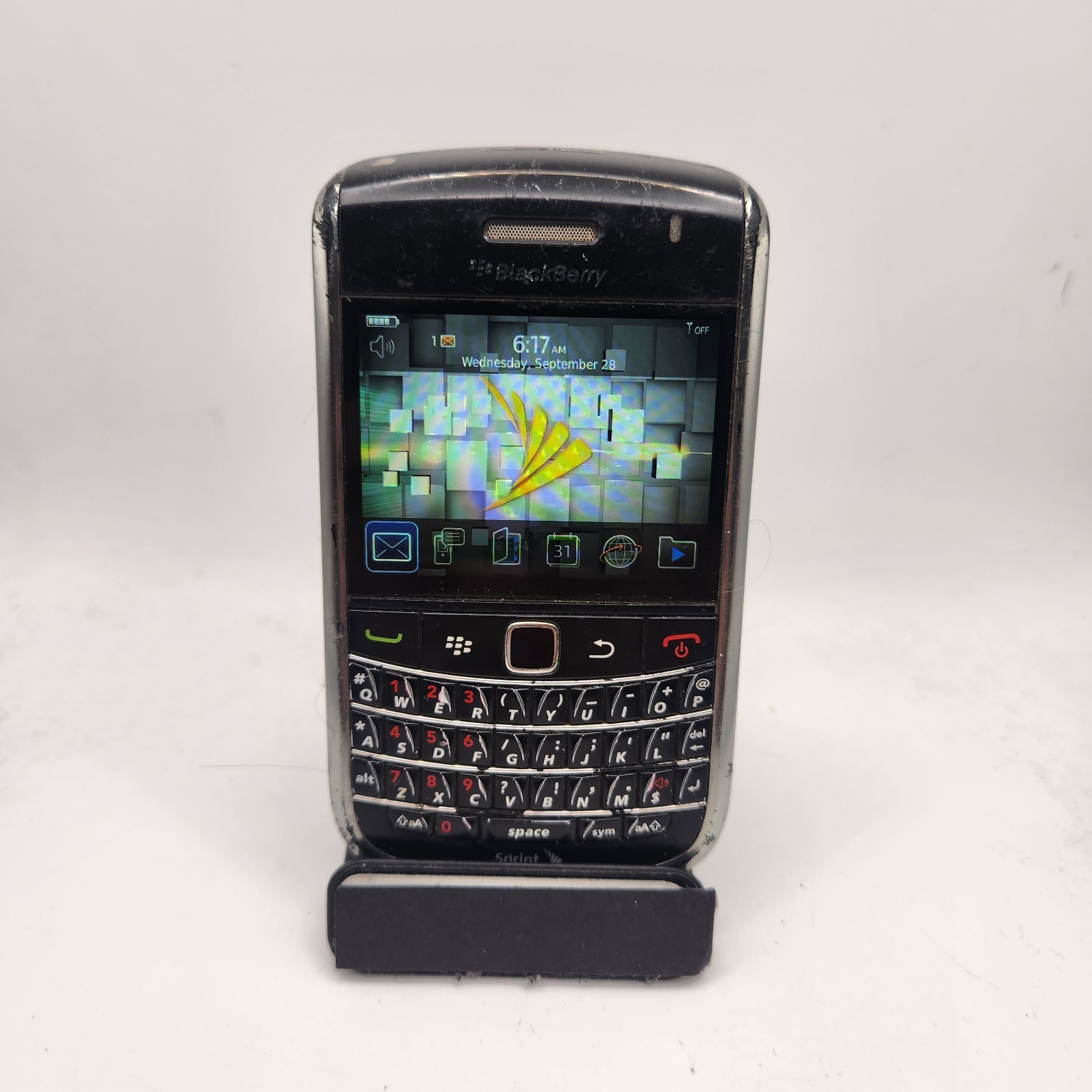BlackBerry Bold 9650 Keyboard Phone (Sprint) – Black – POOR COND #1803