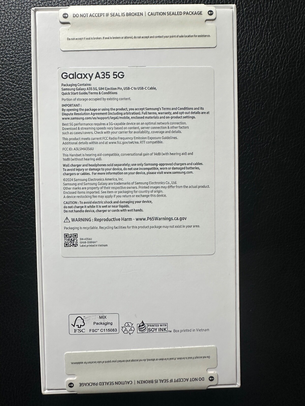 Samsung Galaxy A35 5G – 128GB – Awesome Ice Blue-Brand New Sealed Box-For Parts