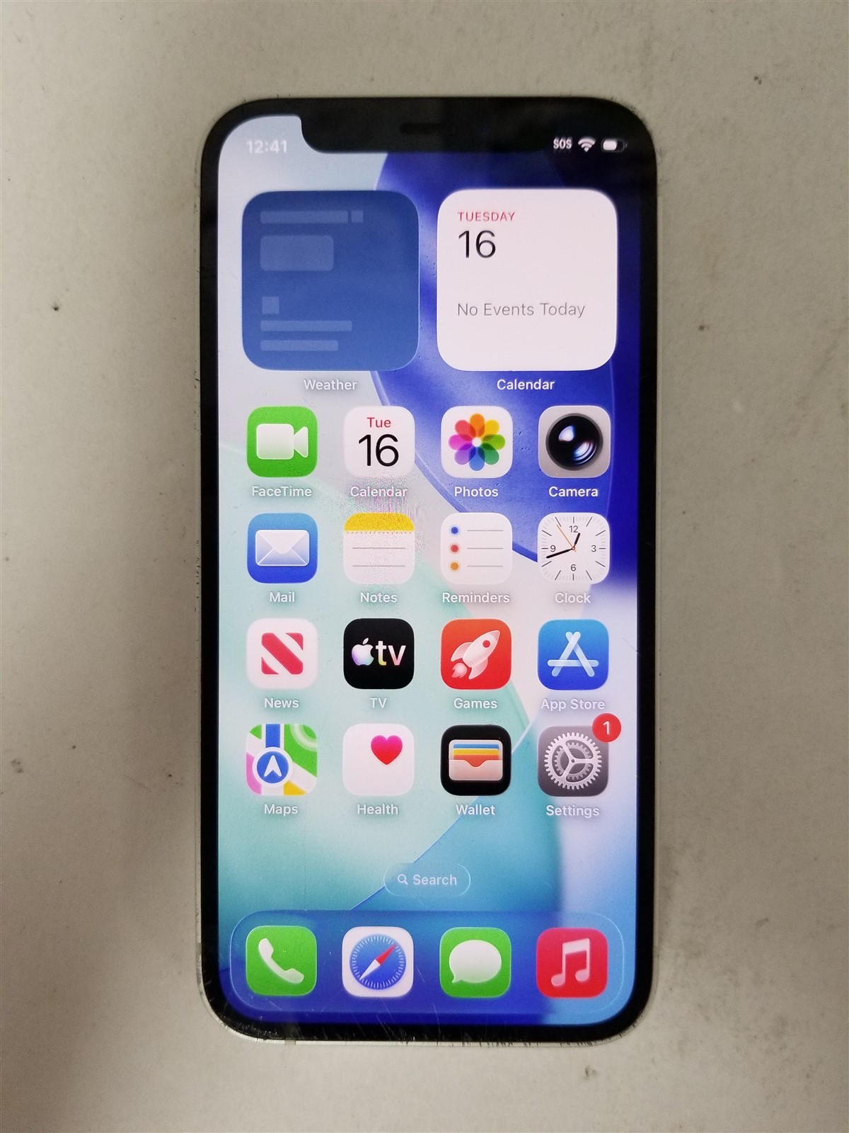 Google iPhone 12 Mini 64GB White A2176 (Unlocked) Damaged zD2872