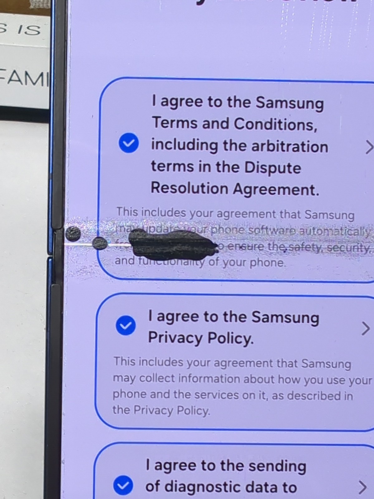 Samsung Galaxy Z Flip7 SM-F766U Verizon – 256GB / Blue, Damaged/Part-notworking