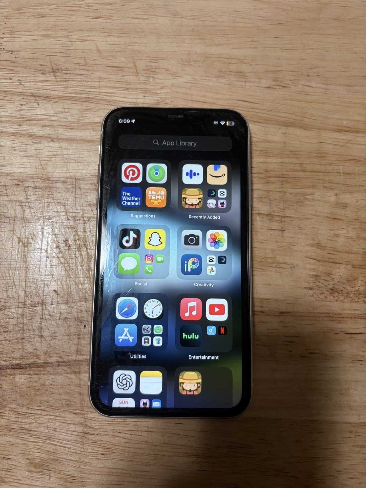 Apple iPhone 11 64GB White AT&T 6.1in A13 Bionic A2111 Smartphone