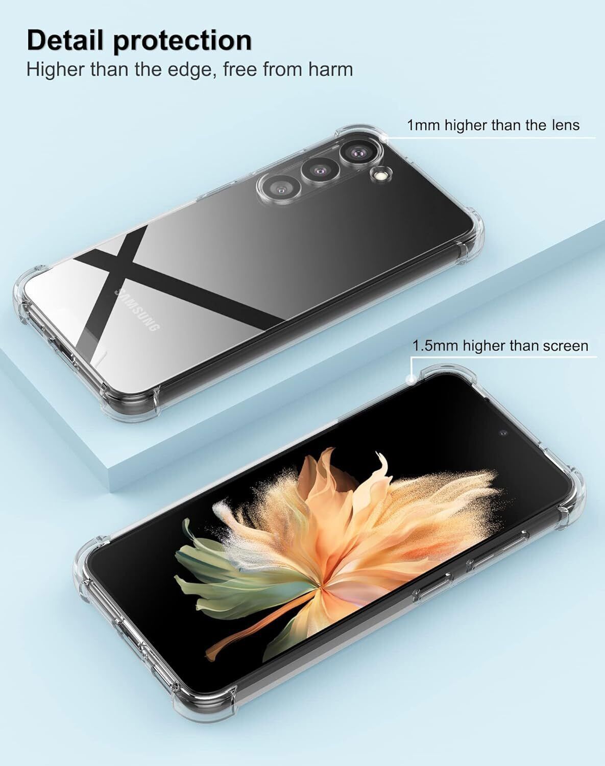 For Samsung Galaxy Note S24 S23 S22+ S21 Ultra Clear Shockproof Phone Case Cover