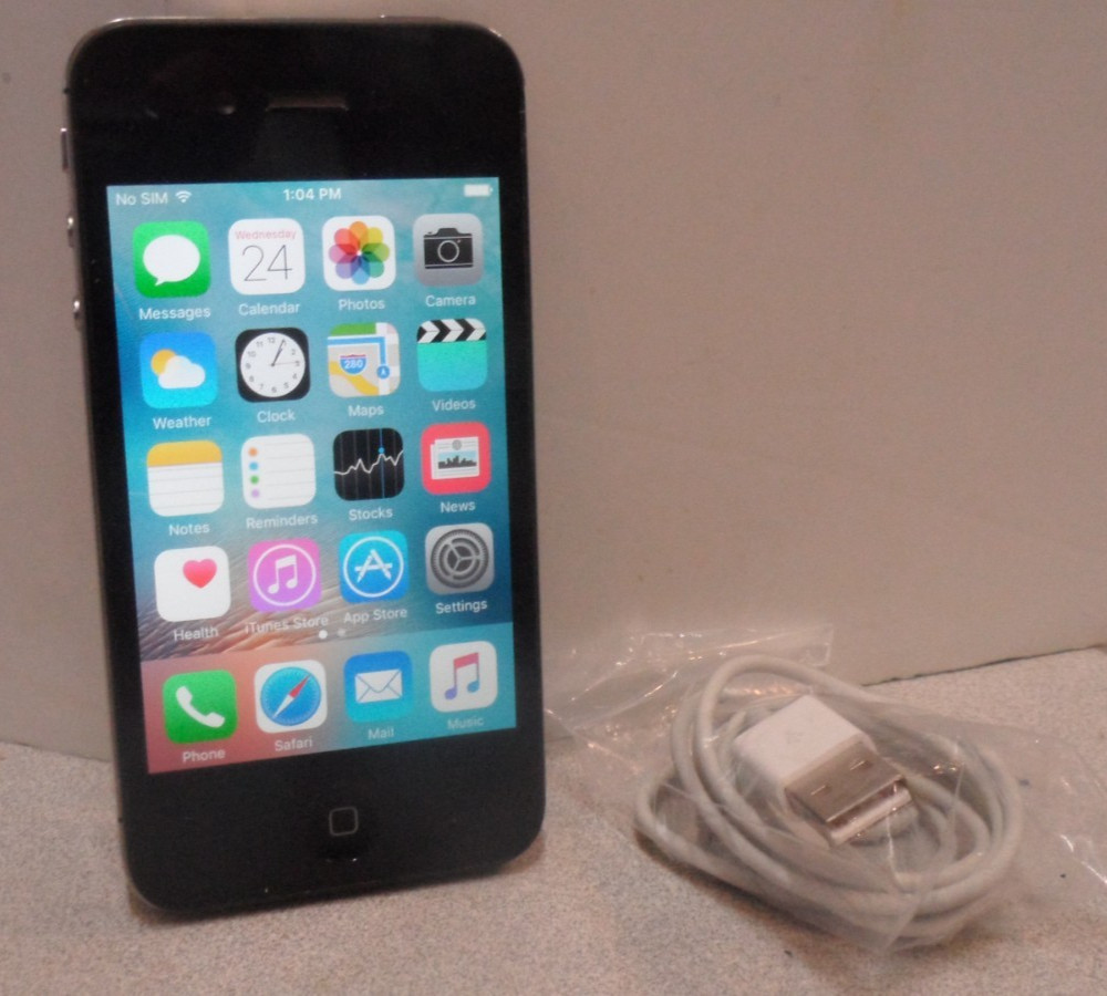 Apple iPhone 4s – 16 GB – Black (Unlocked) 1100+ Hip Hop Songs