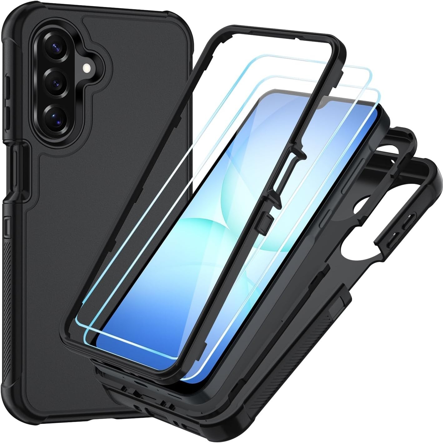 For Samsung Galaxy A17 5G Case with 2x Screen Protector,Military Grade Drop test