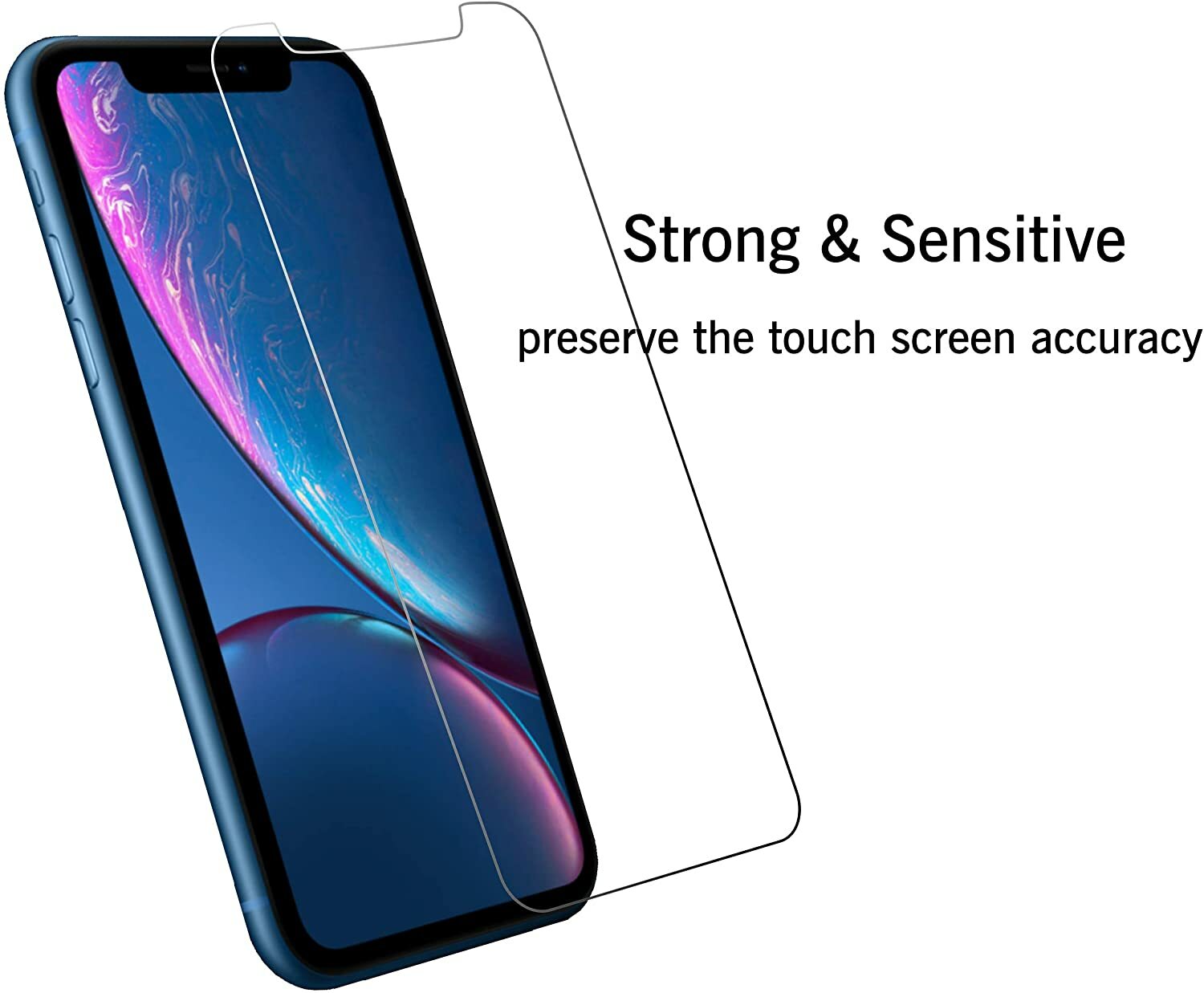 For iPhone 11/and XR 6.1-inch 3 PCs tempered glass screen protector anti-scratch