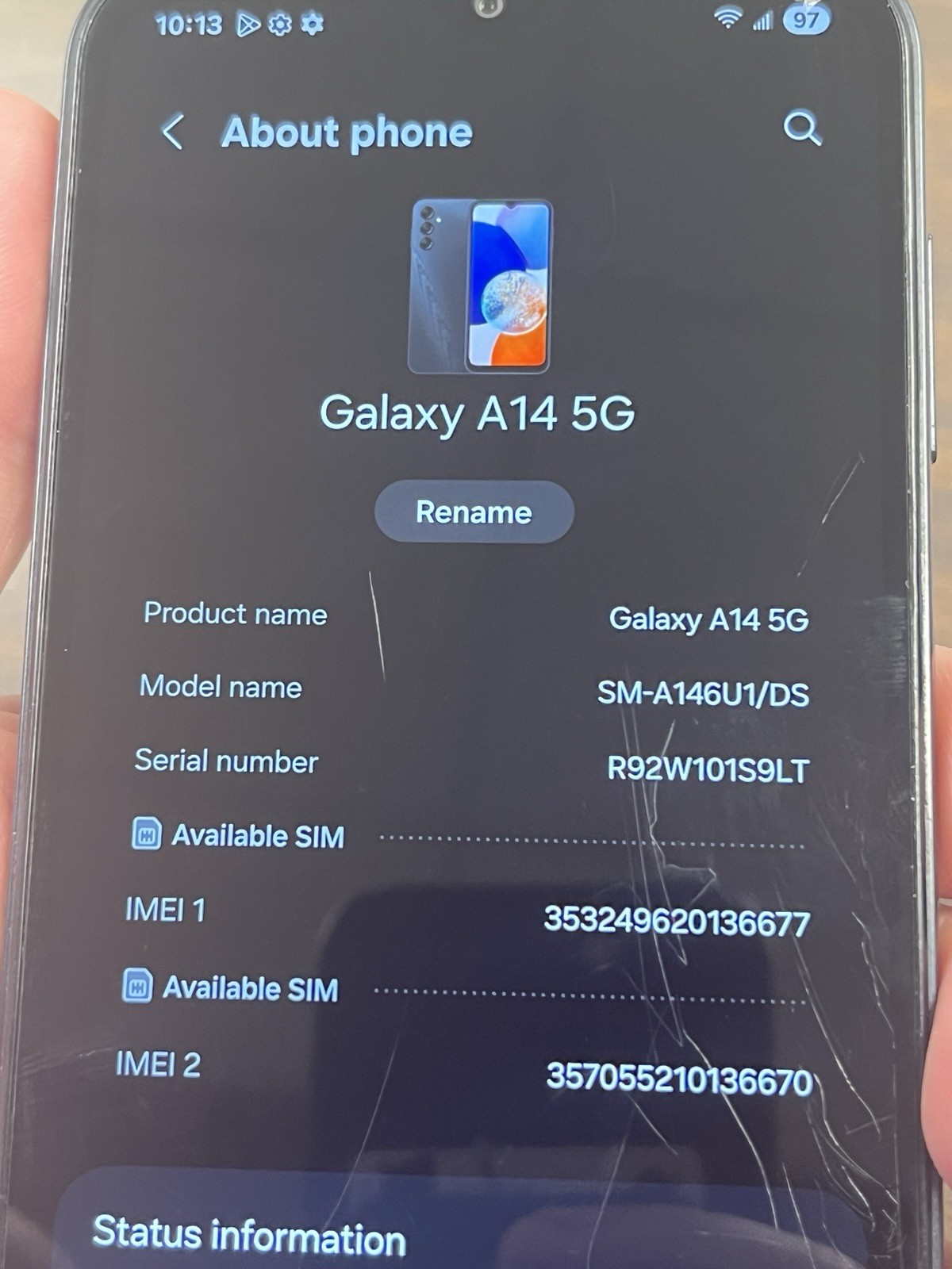 Samsung Galaxy A14 5G 64GB Unlocked Android Smartphone 6.6″ Black Scratches-Read