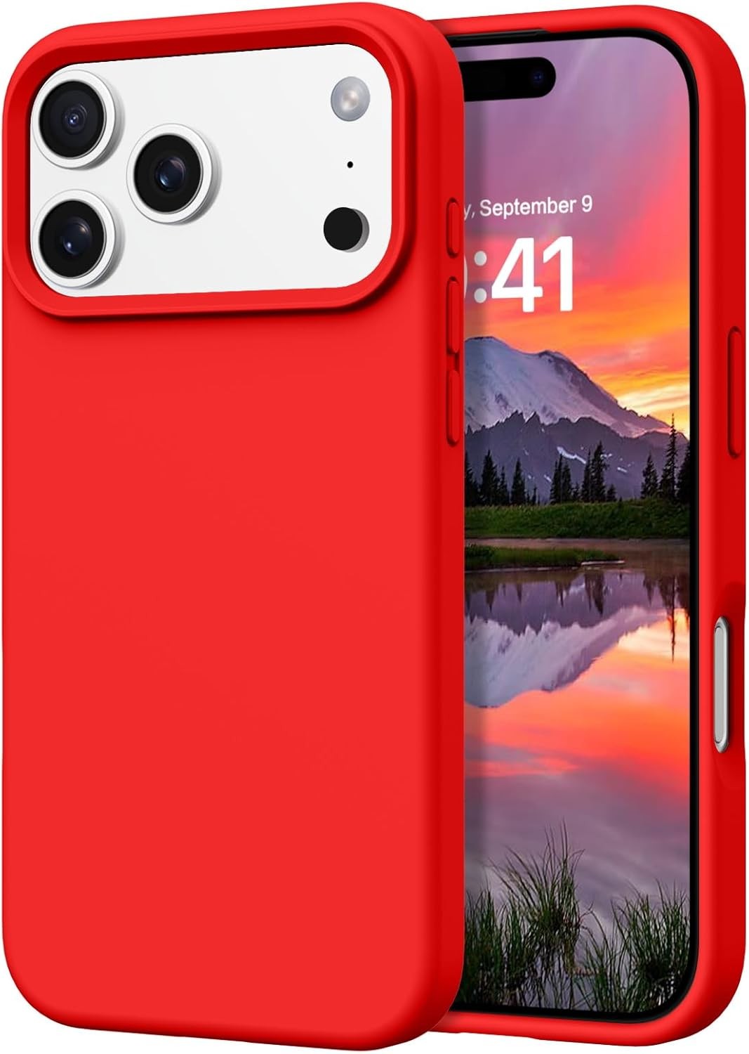 Case for iPhone 17 Pro Max 6.9” Smooth Liquid Silicone Soft Gel Rubber Cover Re