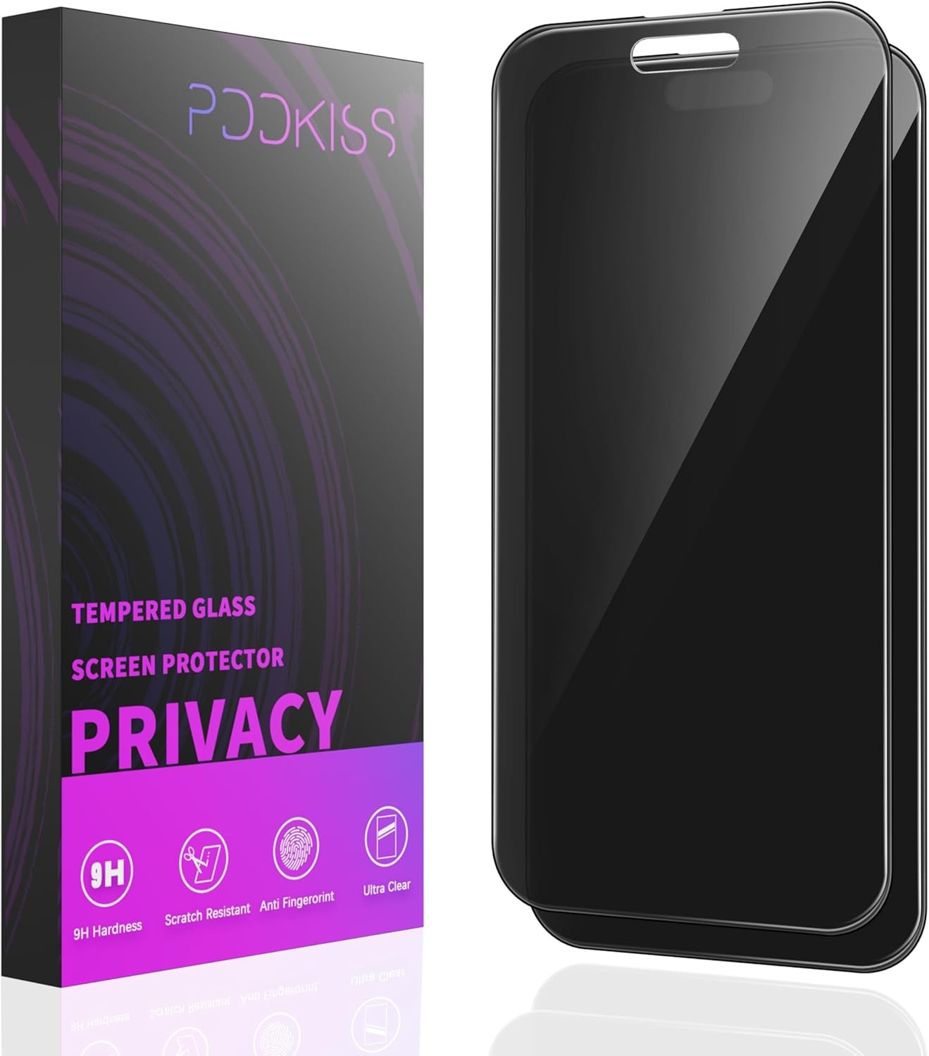 2PCS Privacy Screen Protector for iPhone 17 Air (2025) 6.5 Inch Anti Spy Tempere