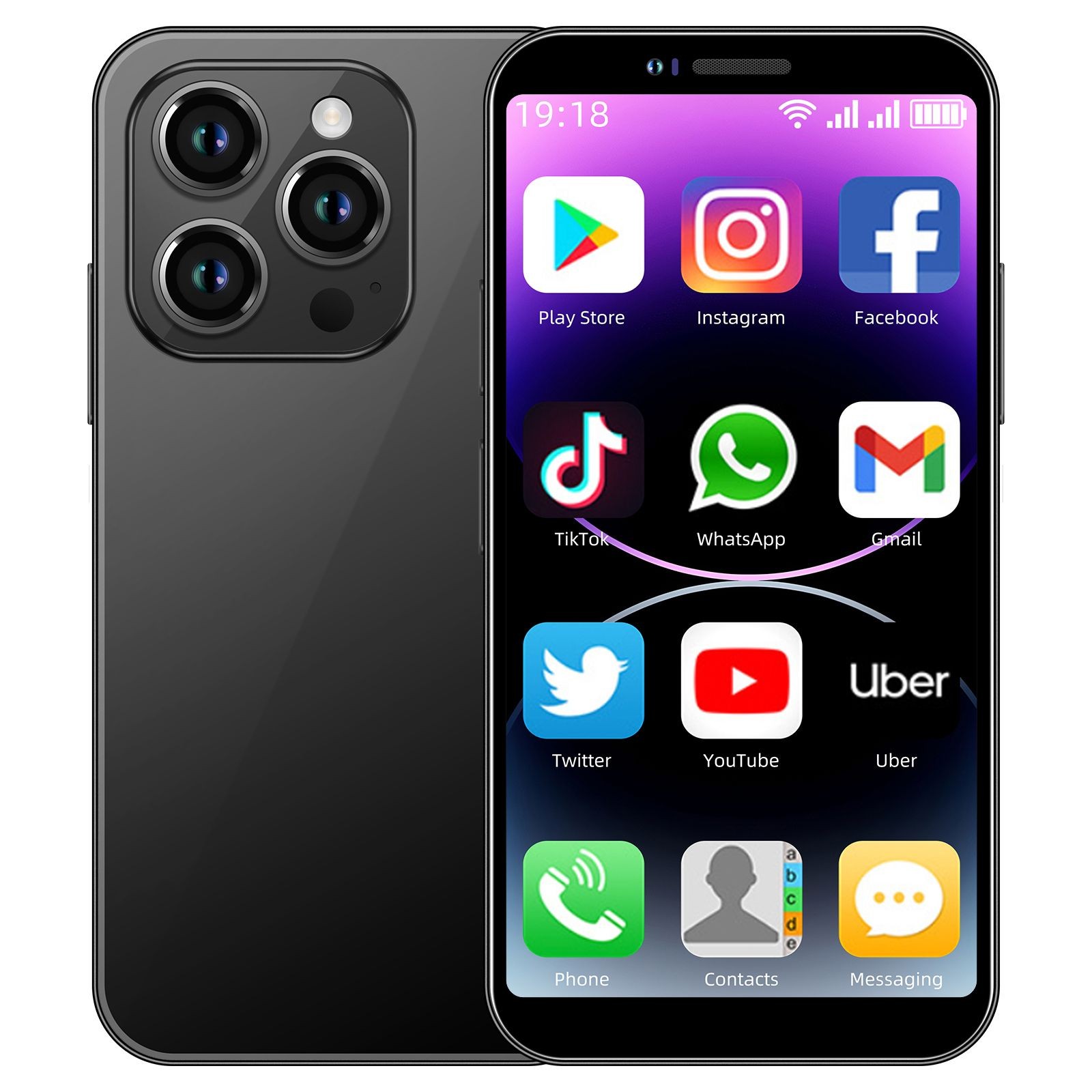 4G i16 Mini Smartphone 3.5″2600mAh Battery, Dual SIM 3+64 GB Gift For Kids