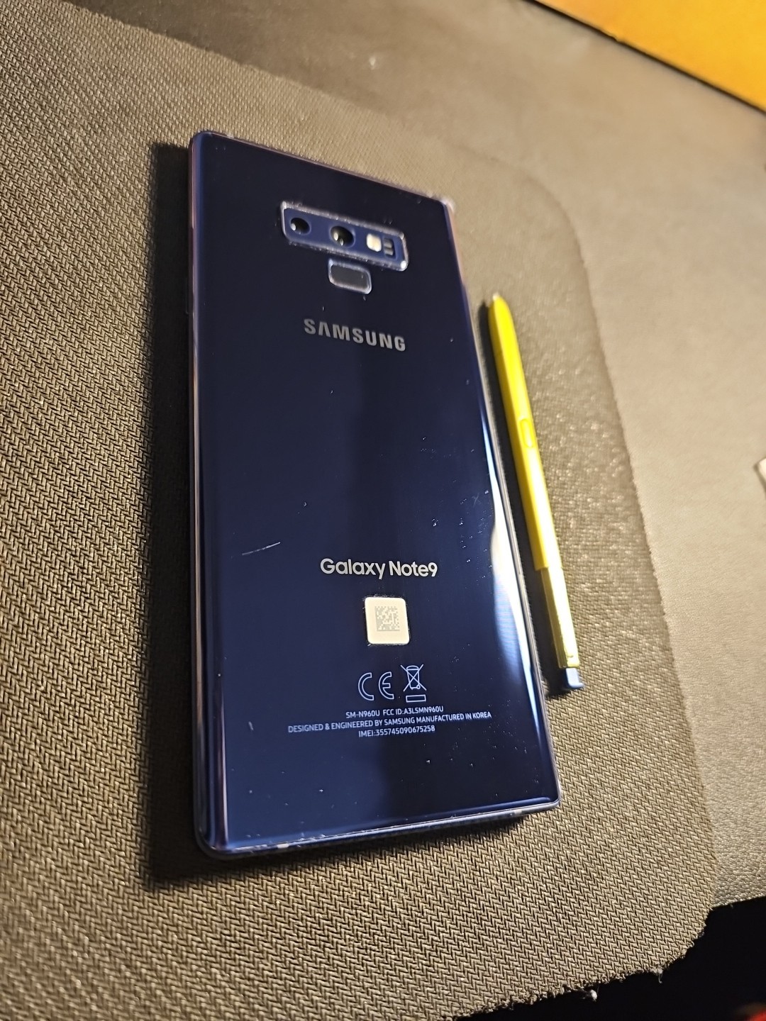 Samsung Galaxy Note 9 SM-N960U S pen BLUE Android 128GB Unlocked 4G Verizon