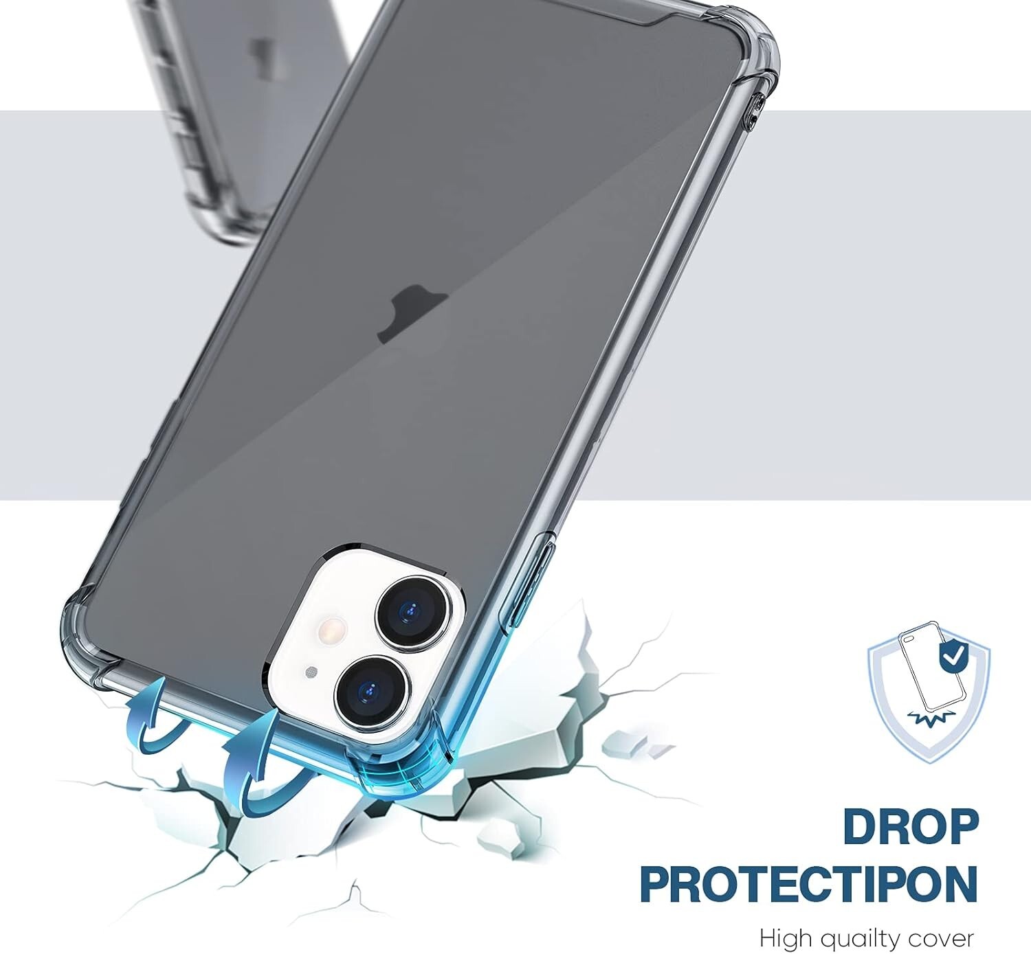 iPhone 11 Case Polycarbonate Soft Bumper Shockproof Protective Cover Black Case