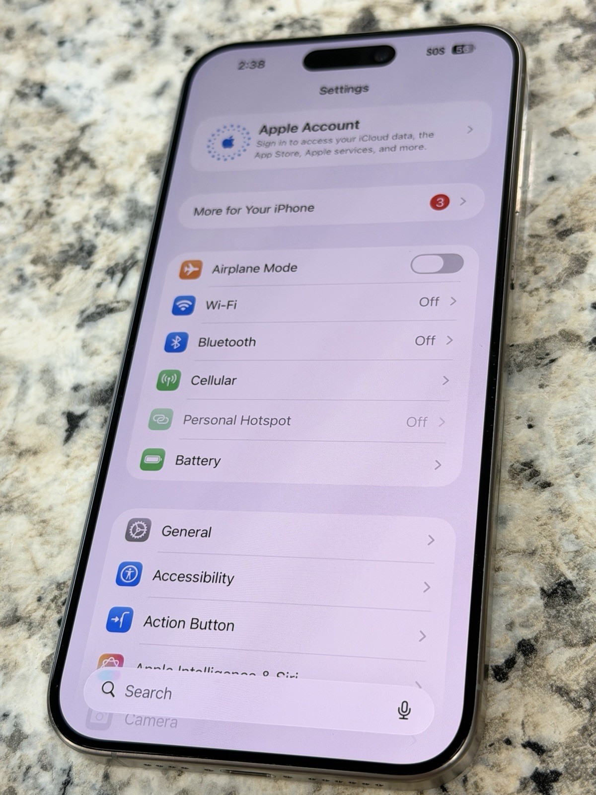 Apple iPhone 15 Pro Max – 256GB – Natural Titanium (AT&T)