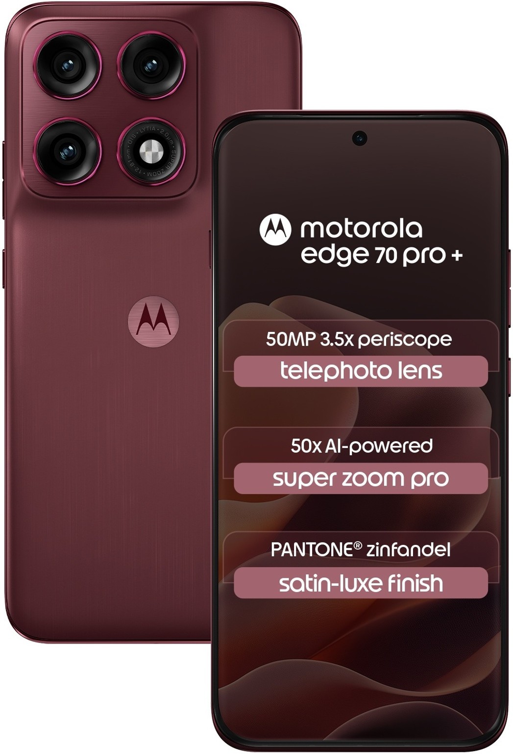MOTOROLA Edge 70 Pro+ (Zinfandel, 256GB 12GB RAM) Dimensity 8500 Extreme.