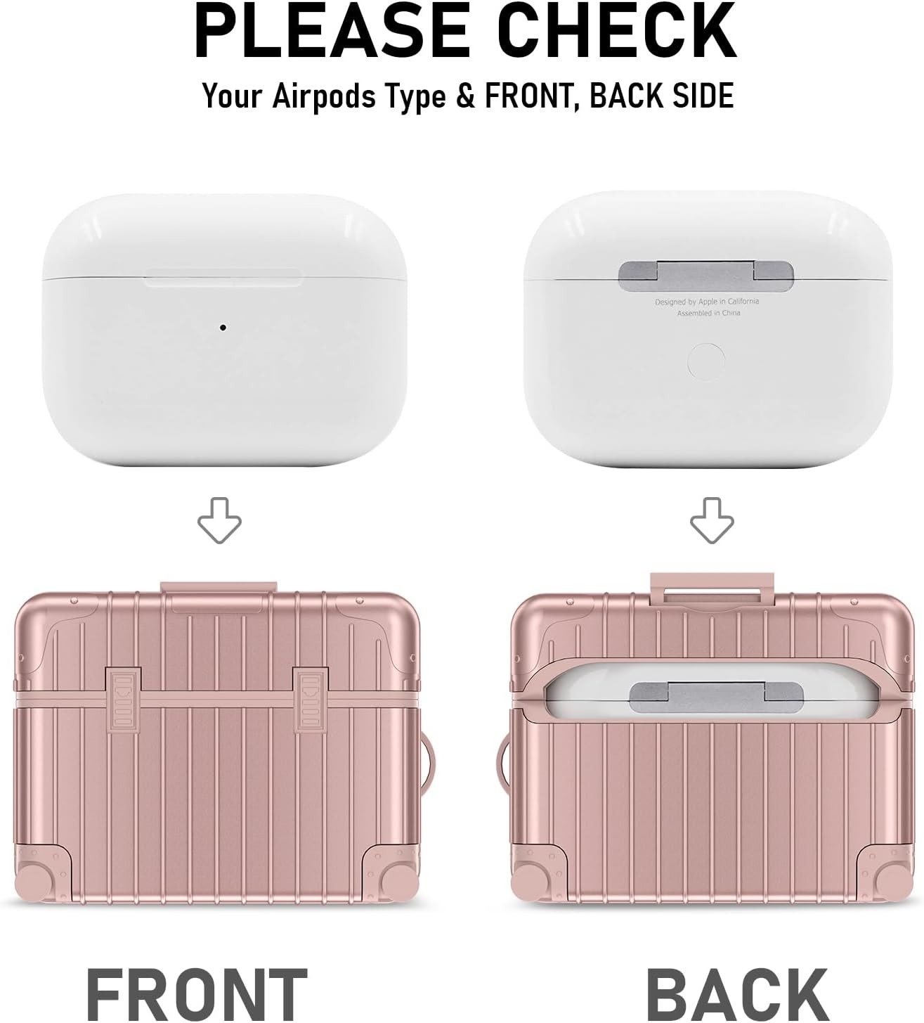 AirPods Pro 2 Case Cover, Cute Funny Suitcase Design Hard Case for Airpods Pro 2