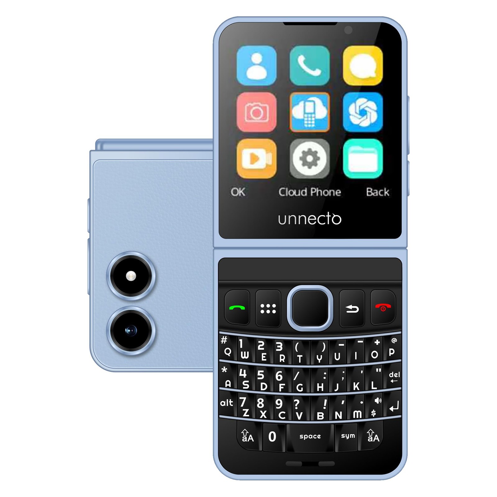Snap | Dual SIM | 4G/LTE | Unlocked | QWERTY Keyboard | Flip | Cloud OS | Sky…