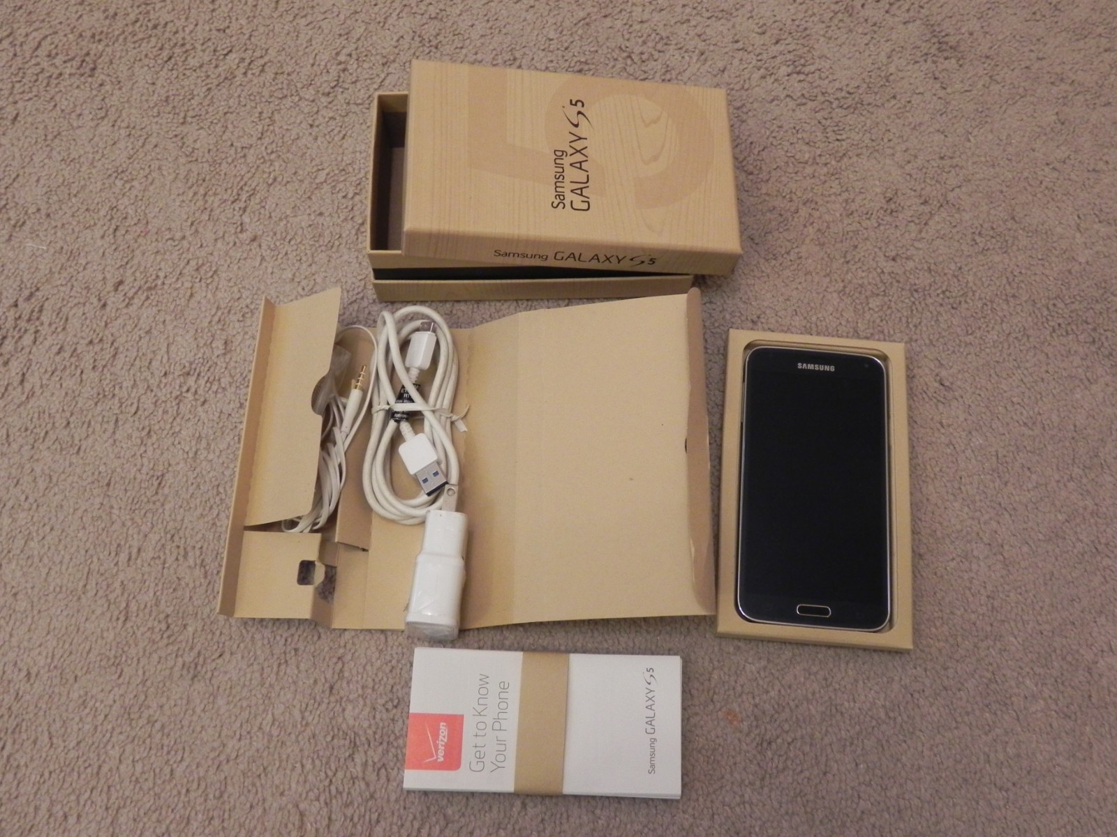 Samsung Galaxy S5 SM-G900V UD 16GB Smartphone Black in Original Box