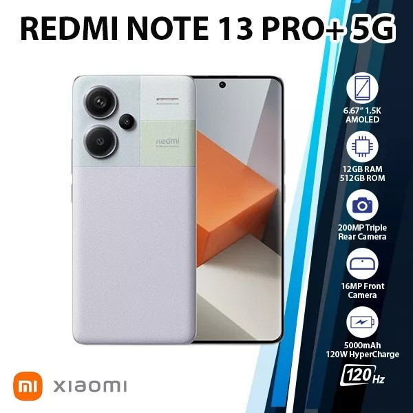 Xiaomi Redmi Note 13 Pro+ 5G Dimensity 7200 Ultra 256GB/512GB 200MP 120W 5000mAh