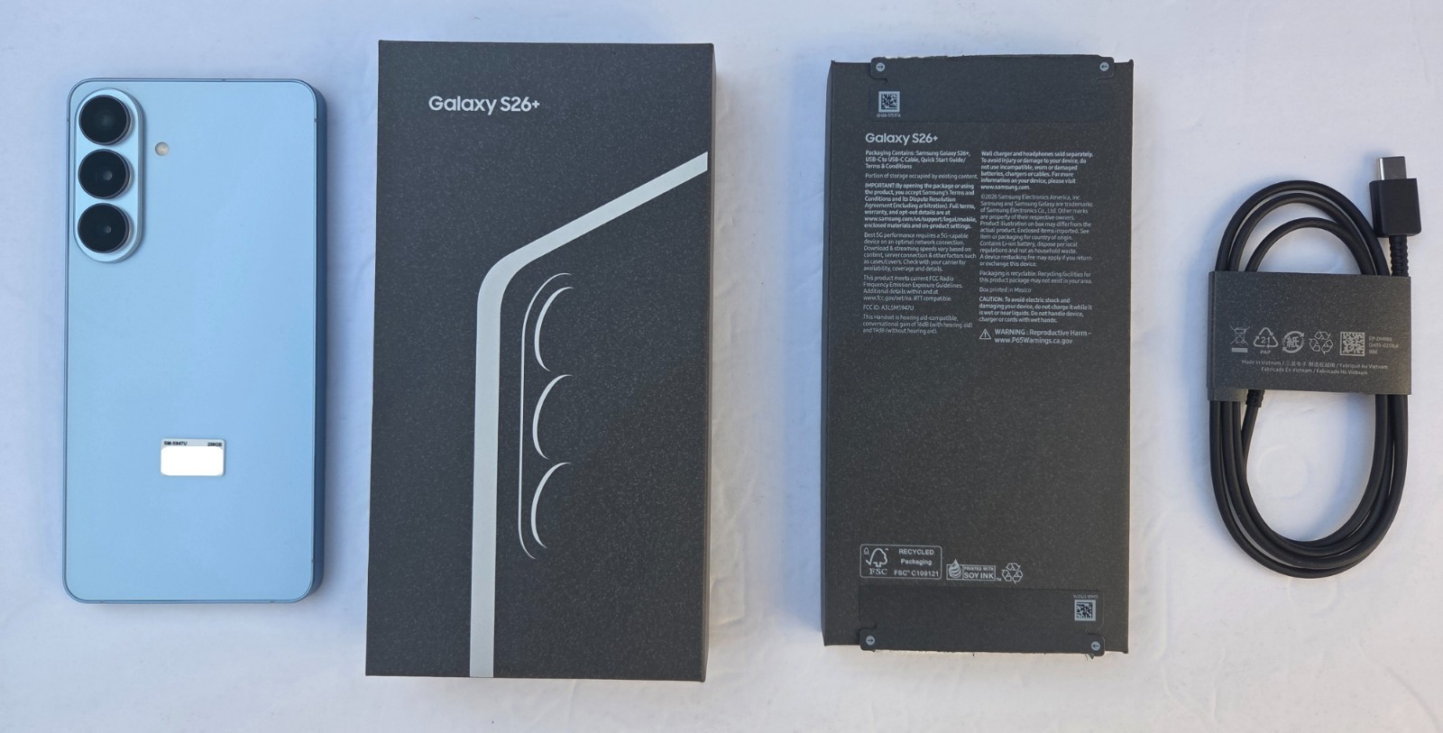 Samsung Galaxy S26+ 256GB Sky Blue (Unlocked) SM-S947U – OPEN BOX Clean IMEI ESN