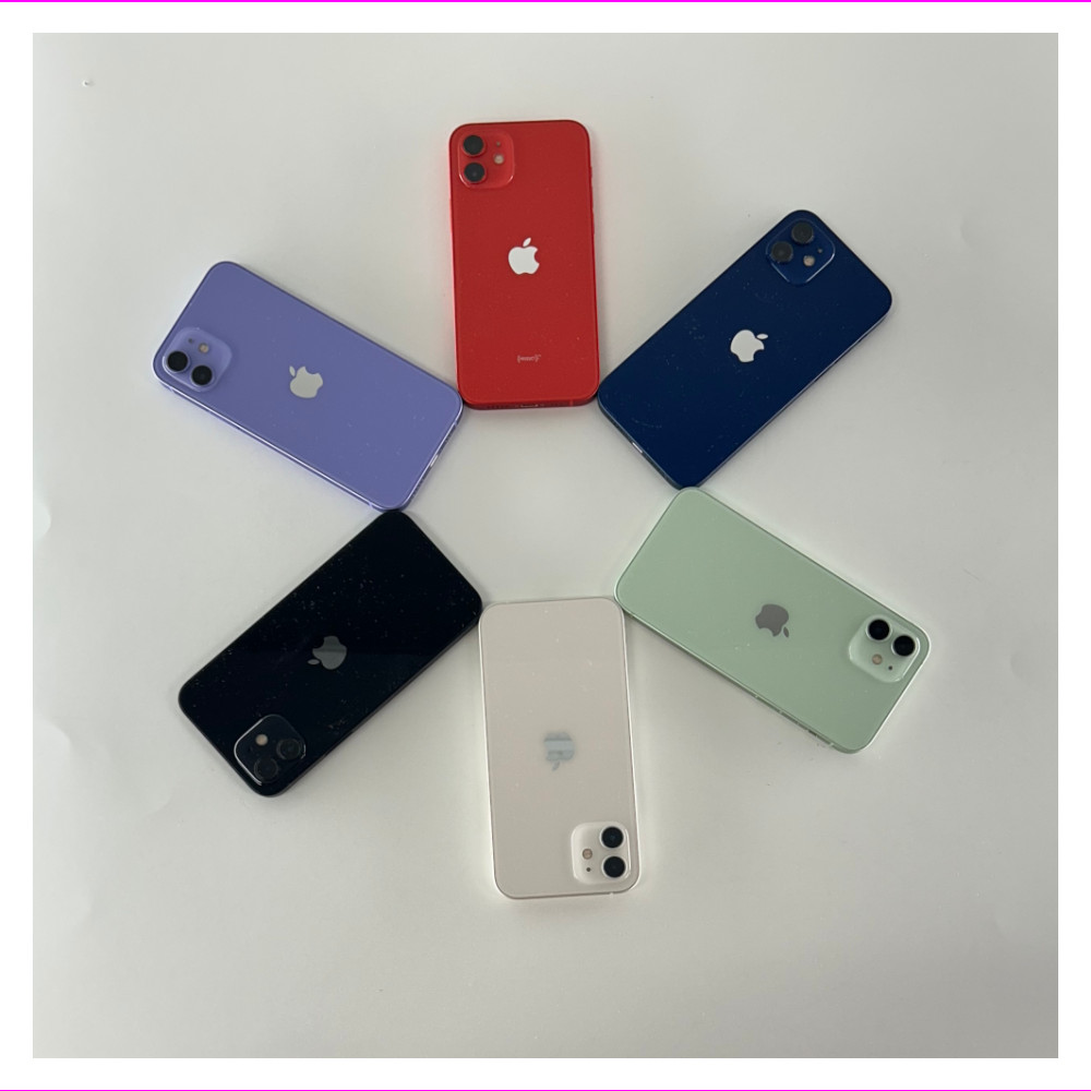 Apple iPhone 12 Unlocked 64GB/128GB – Black, Blue, Green, Red – Excellent 5G