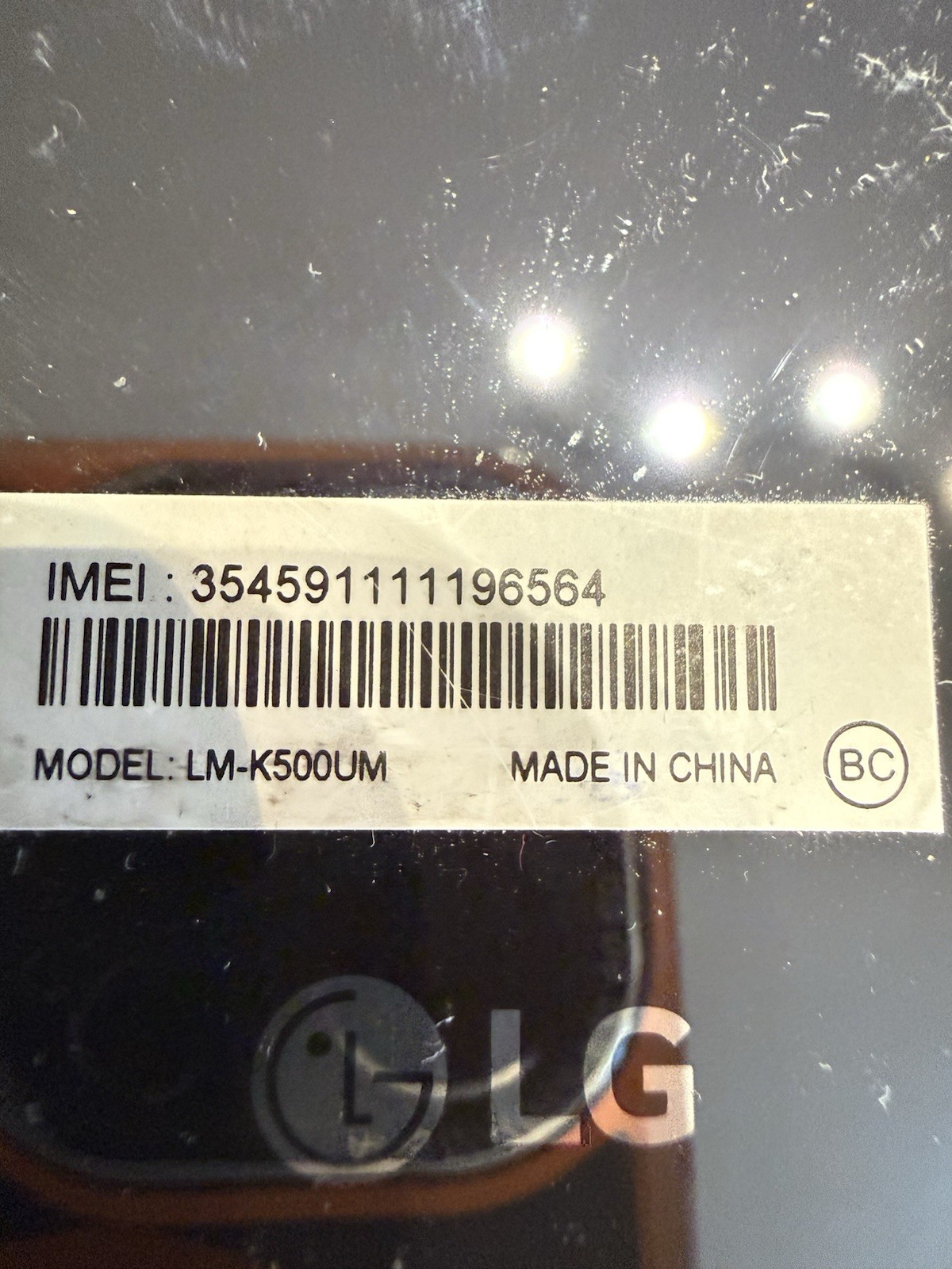 LG K51 LM-K500UM cell phone Unknown History Locked. Powers On