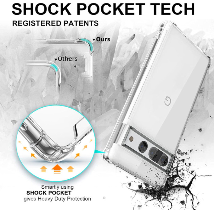 For Google Pixel 7 Pro Clear Case Premium Quality Transparent TPU Bumper Crystal