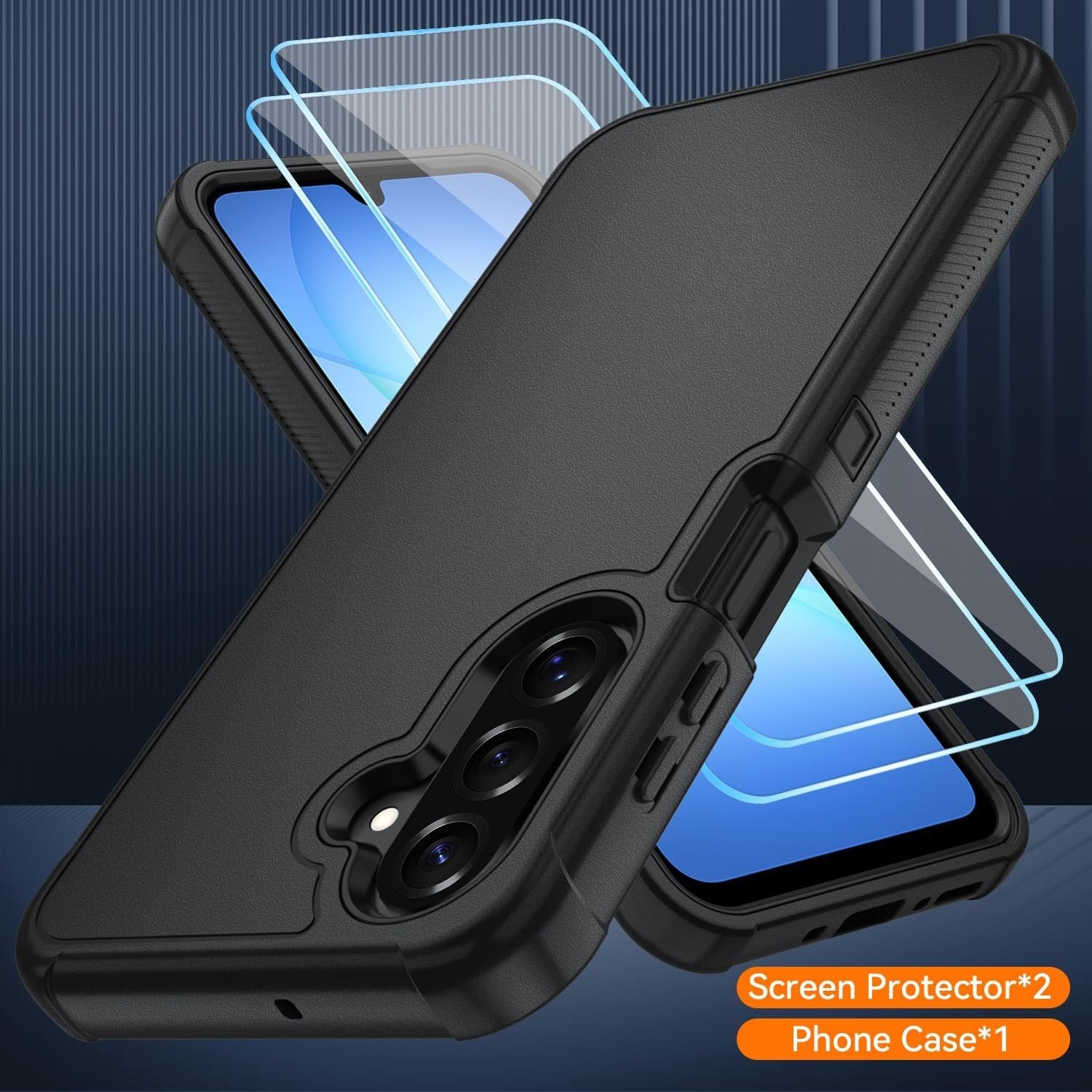 For Samsung Galaxy A17 5G Case with 2x Screen Protector,Military Grade Drop test