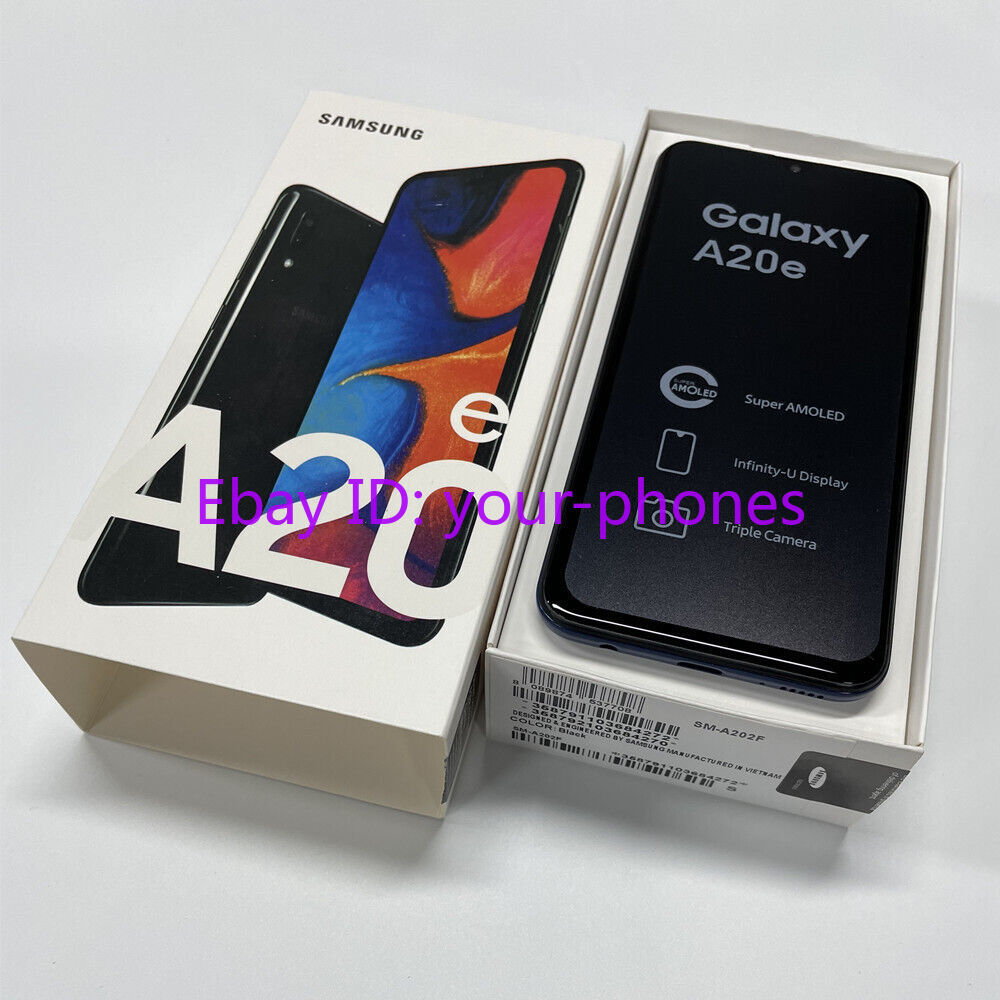 Samsung Galaxy A20e A202F/DS Dual SIM 32GB+3GB Unlocked Smartphone- New Unopened