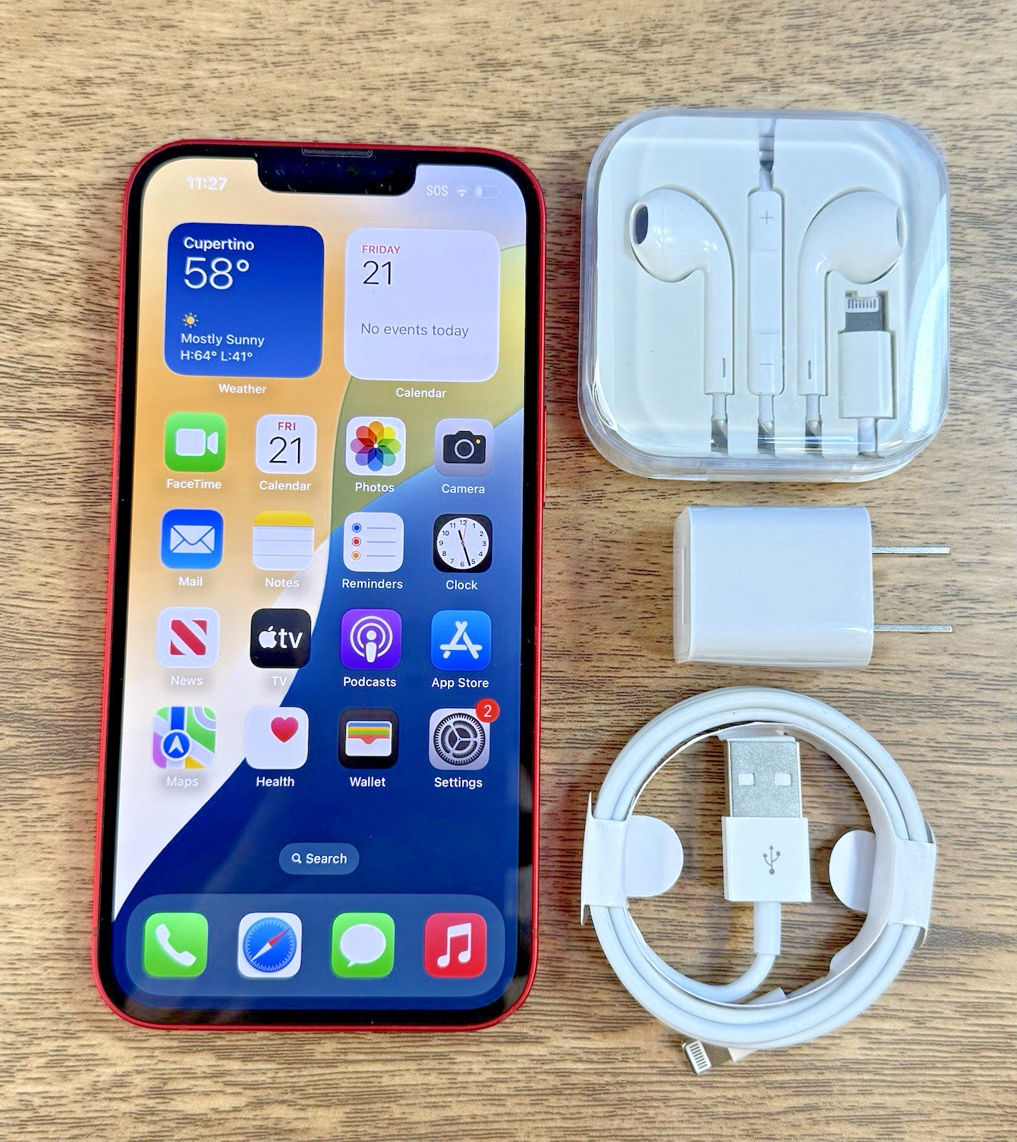 Apple iPhone 14 – Red 128GB – Factory Unlocked – Very Good – 84% BATTERY CAPACIT