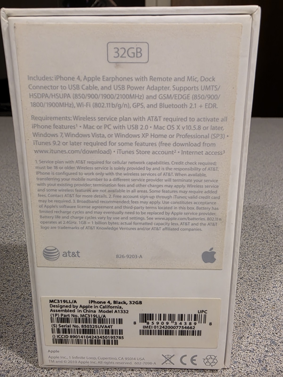 IPHONE 4 32GB [Model A1332] Classic / Collector grade complete Iphone