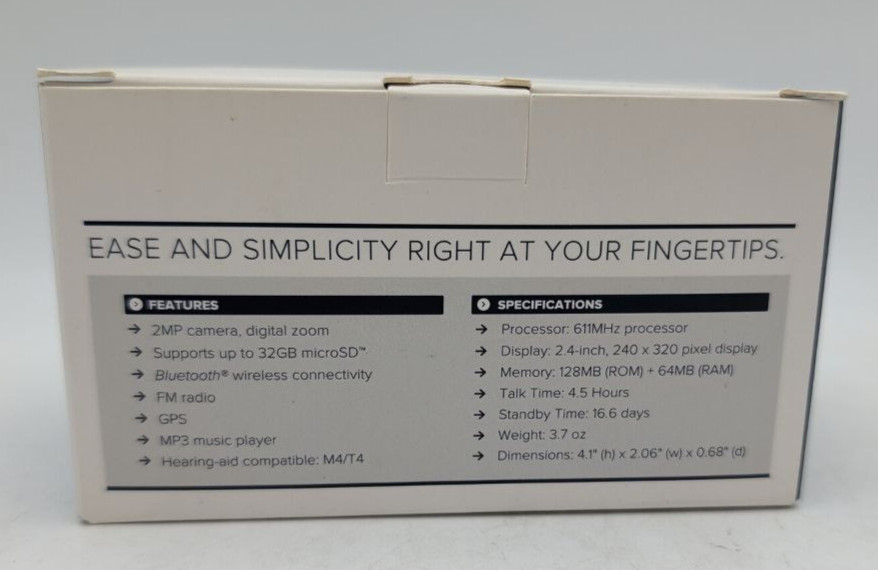 Alcatel OneTouch A392CC Flip Phone 2.4 Inch Consumer Cellular 2MP Camera GSM 2G