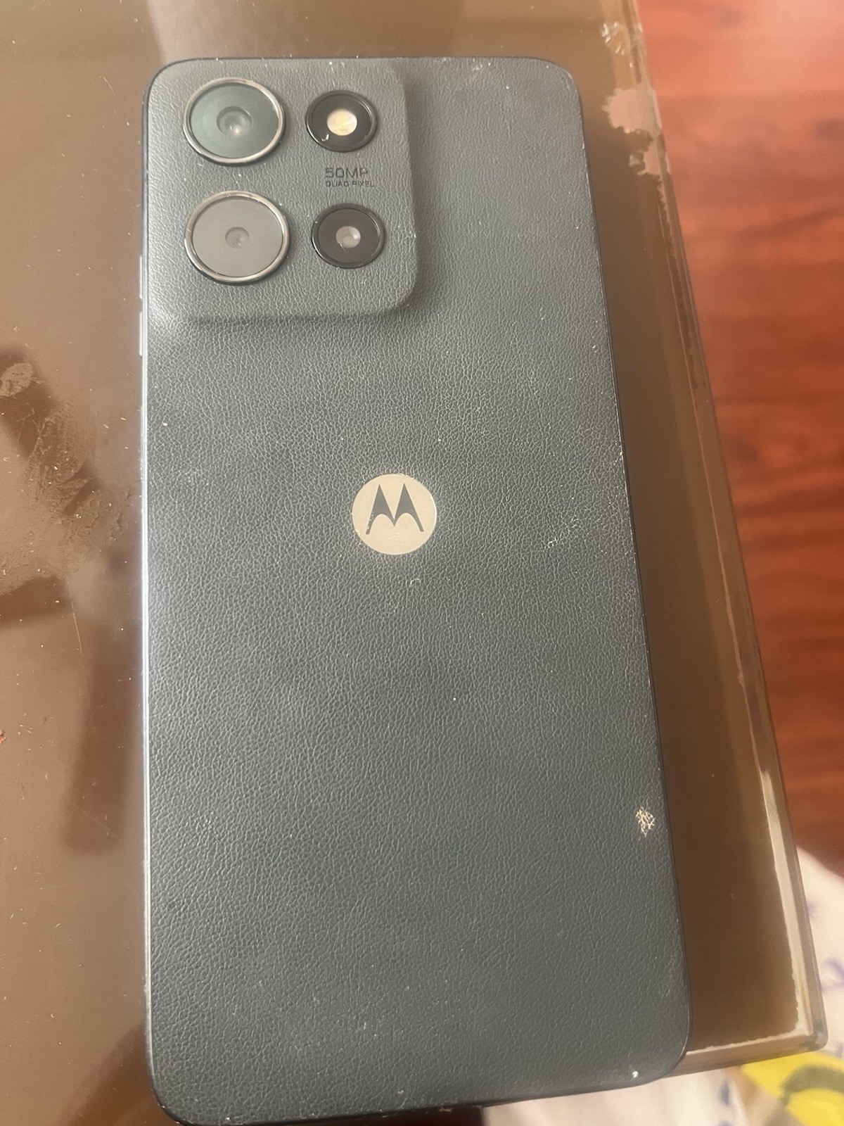 Motorola Smartphone Dark Blue Bar Style with 50 MP Rear Camera High Resolution